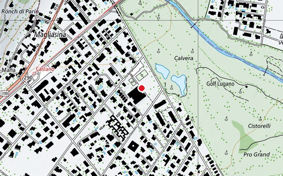 Carte indiquant l’emplacement de Scuole elementari di Caslano (École)