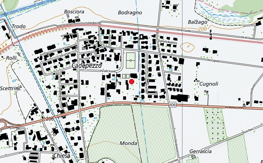 Karte mit dem Standort von Scuole Elementari Gambarogno (Schule)