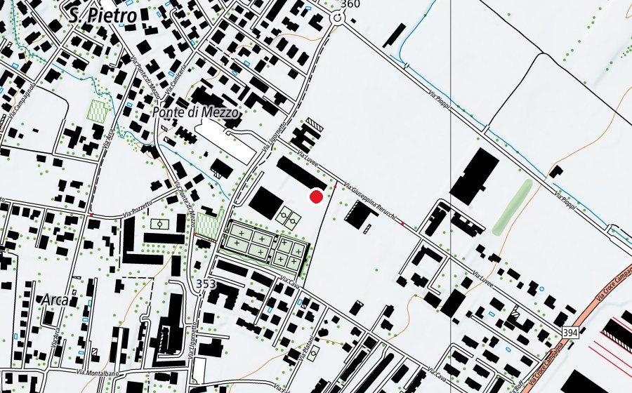 Map showing the location of Scuole Medie Stabio (School)