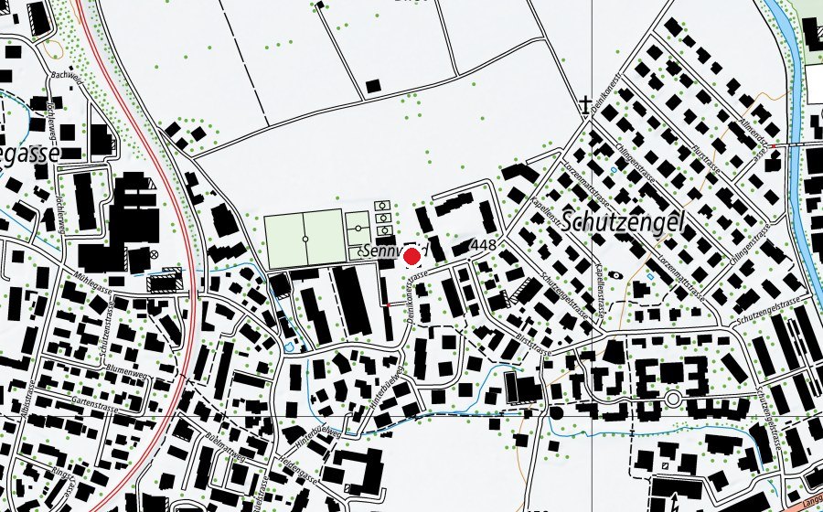 Map showing the location of SEB Sennweid (School)