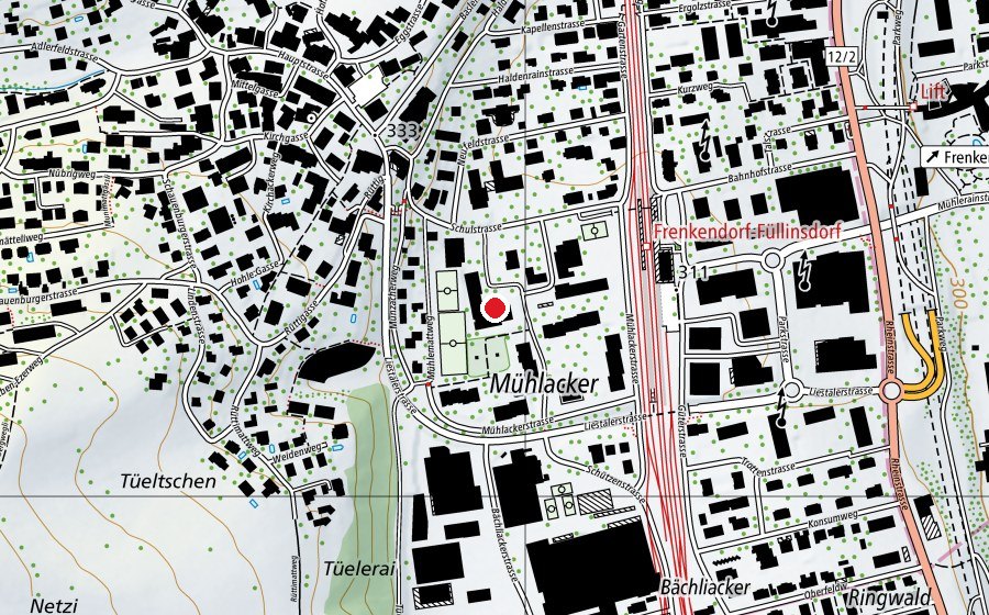 Mappa con la posizione di Secundarschule Frenkendorf (Scuola)