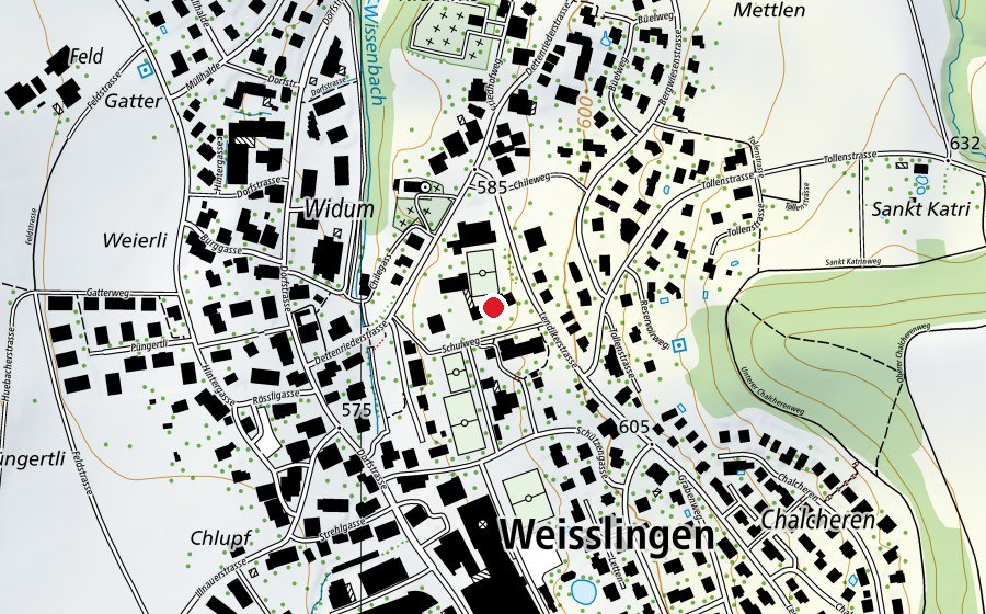 Carte indiquant l’emplacement de Sekundarschule Berg (École)