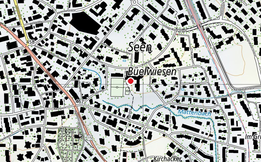 Carte indiquant l’emplacement de Sekundarschule Büelwiesen (École)