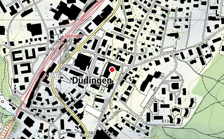 Map showing the location of Sekundarschule Düdingen (School)