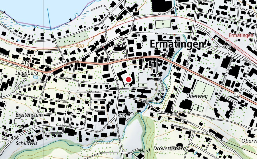 Carte indiquant l’emplacement de Sekundarschule Ermatingen (École)