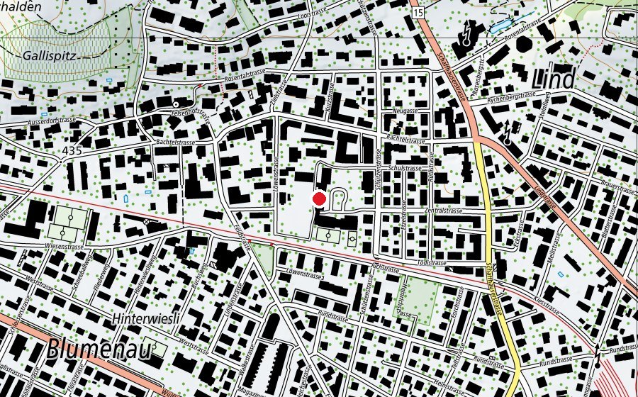 Carte indiquant l’emplacement de Sekundarschule Feld (École)