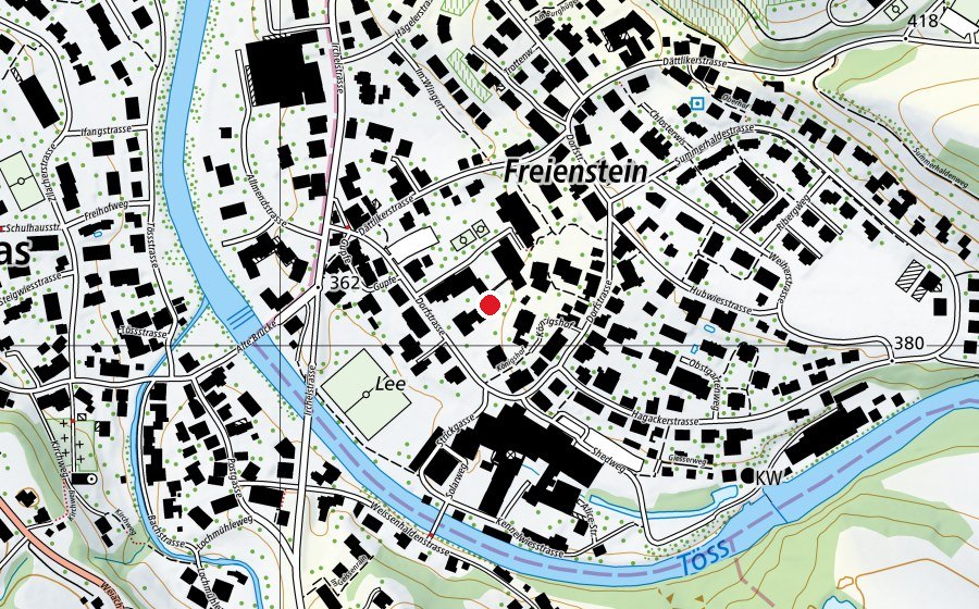 Carte indiquant l’emplacement de Sekundarschule Freienstein (École)
