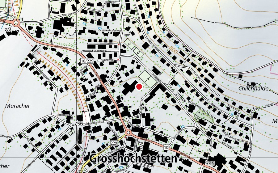 Carte indiquant l’emplacement de Sekundarschule Grosshöchstetten (École)