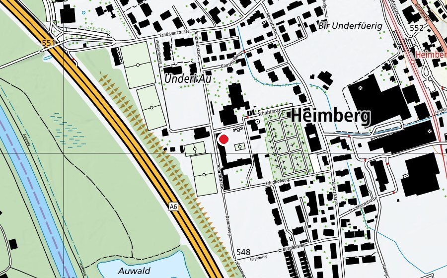 Carte indiquant l’emplacement de Sekundarschule (École)