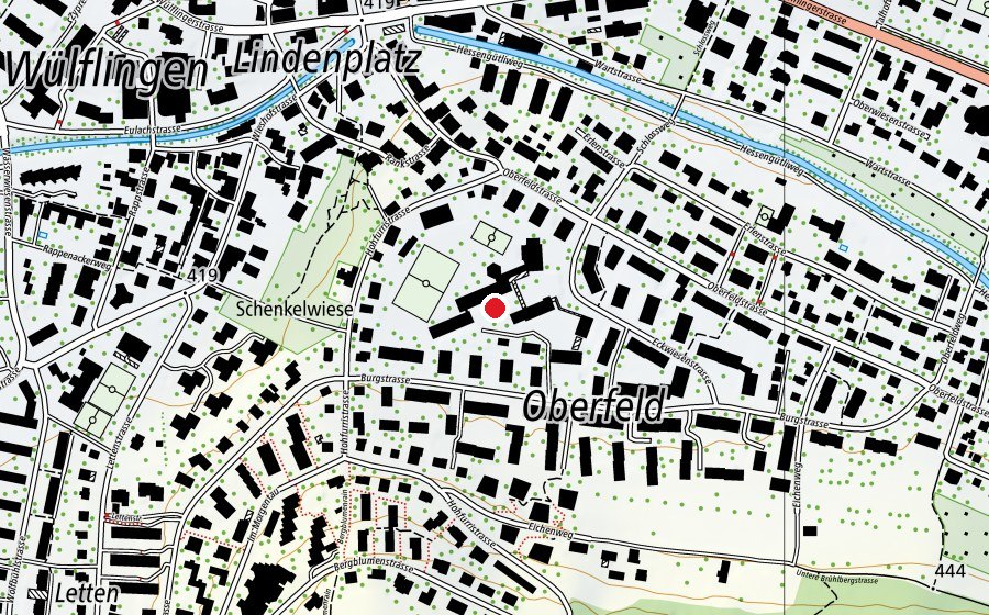 Carte indiquant l’emplacement de Sekundarschule Hohfurri (École)