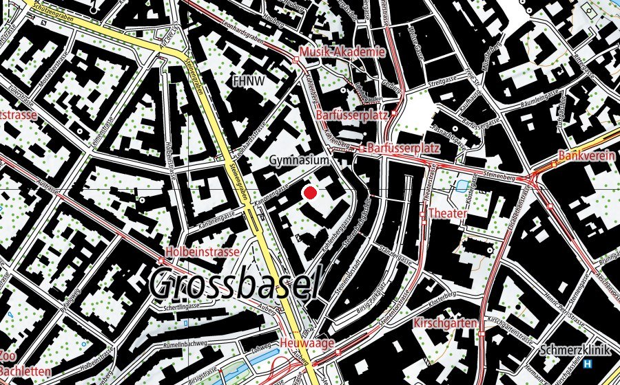 Mappa con la posizione di Sekundarschule Holbein (Scuola)