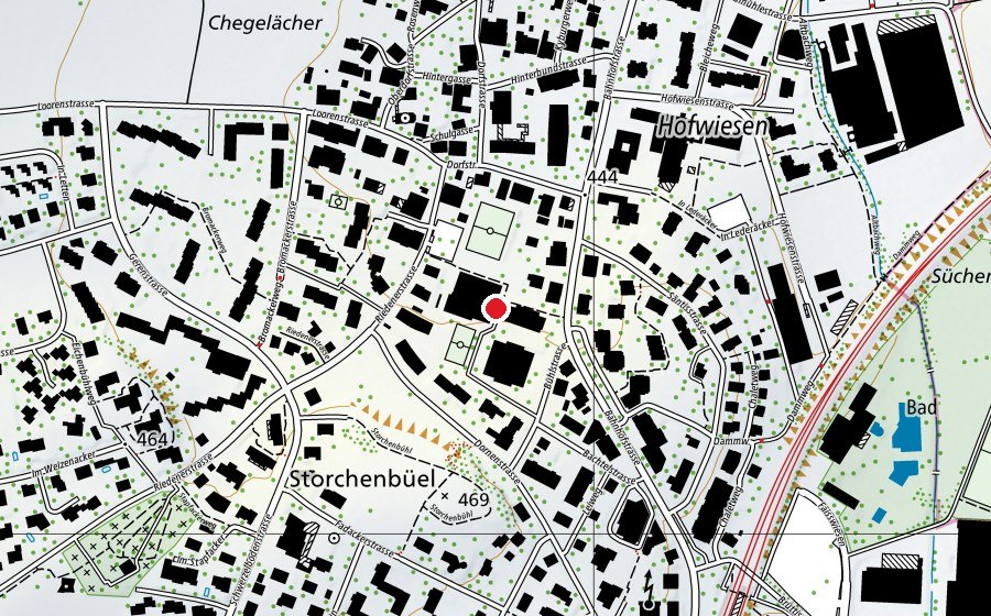 Carte indiquant l’emplacement de Sekundarschule Hüenerweid (École)
