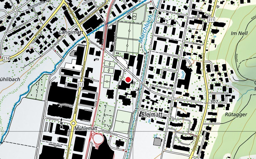 Mappa con la posizione di Sekundarschule Hüslimatt (Scuola)