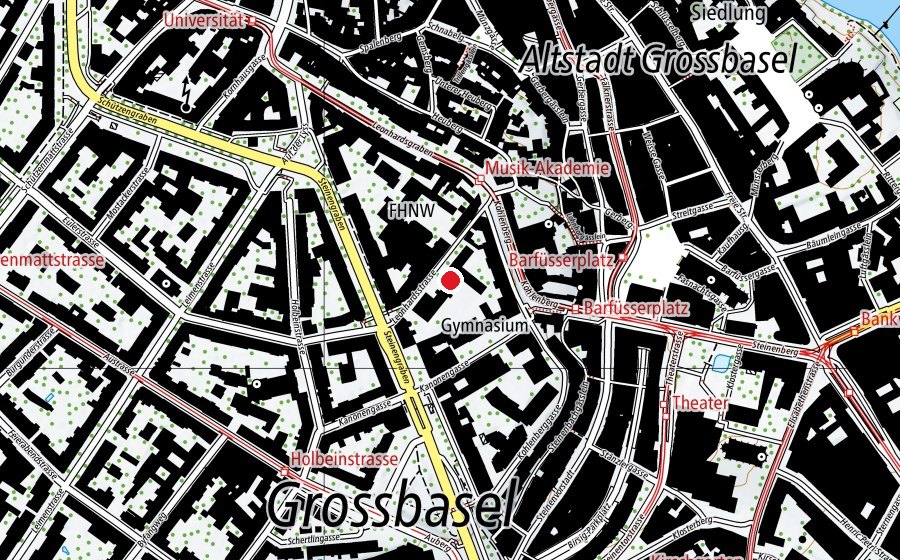 Map showing the location of Sekundarschule Leonhard (School)