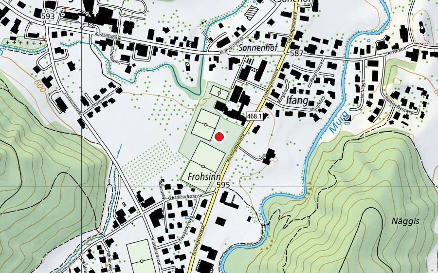 Carte indiquant l’emplacement de Sekundarschule Oberwangen (École)