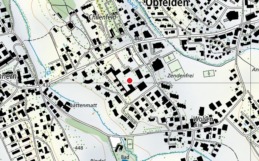 Map showing the location of Sekundarschule Obfelden-Ottenbach (School)