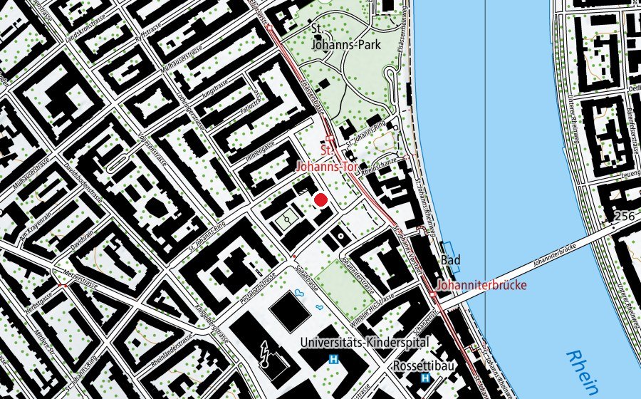 Carte indiquant l’emplacement de Sekundarschule Vogesen (École)