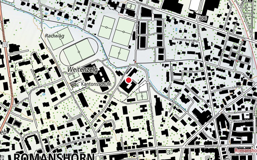 Carte indiquant l’emplacement de Sekundarschule Weitenzelg (École)