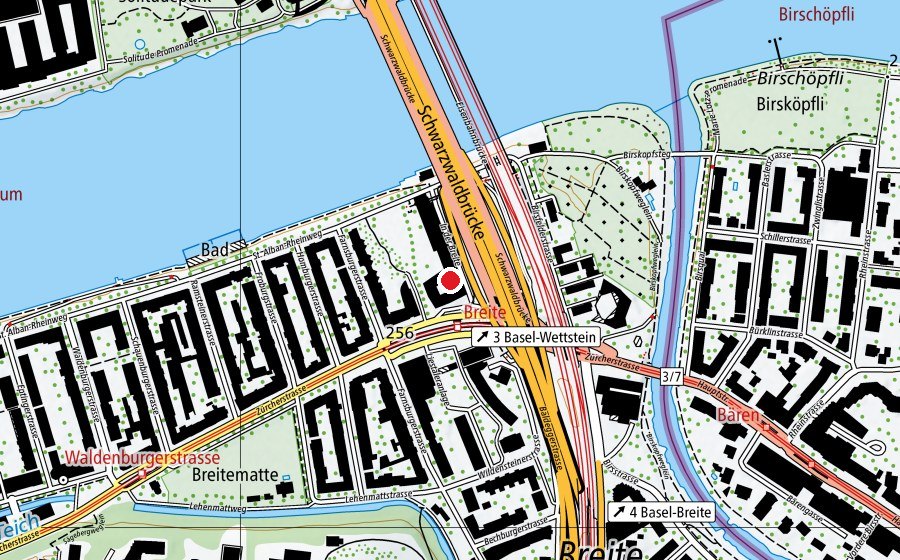 Map showing the location of SIBU - Schweizerische Fachstelle für Sehbehinderte im Beruflichen Umfeld (School)