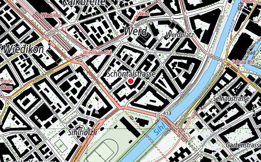 Map showing the location of SIU Schweizerisches Institut für Unternehmerschulung (School)