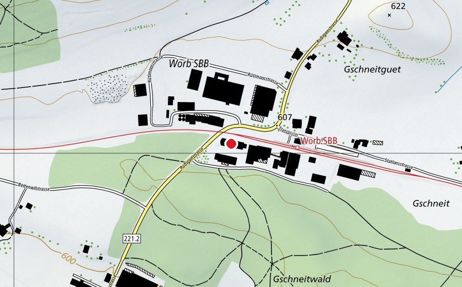 Carte indiquant l’emplacement de SMGV Bildungszentrum Bern (École)