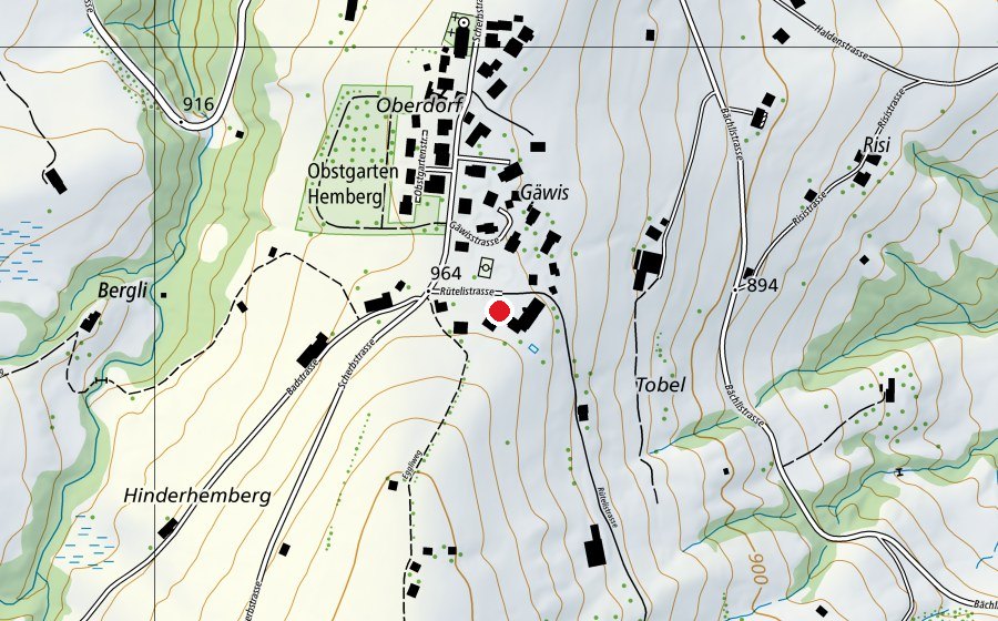 Map showing the location of Sonderschulinternat Hemberg (School)