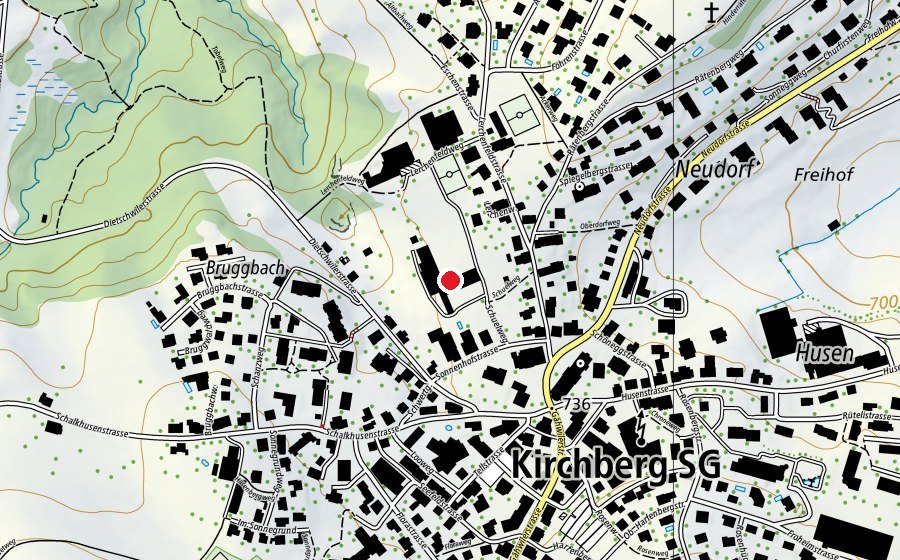 Mappa con la posizione di Sonnenhof (Scuola)
