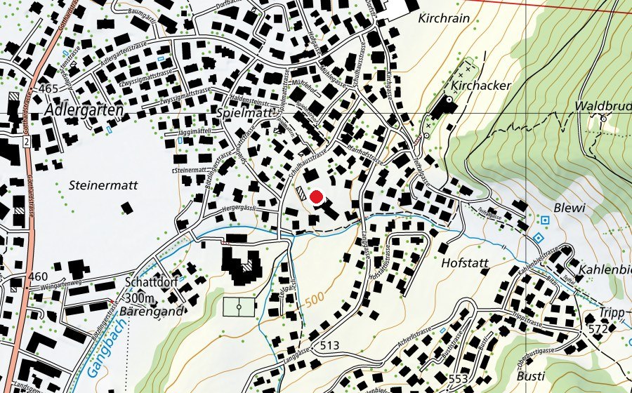 Mappa con la posizione di Spielmatt (Scuola)