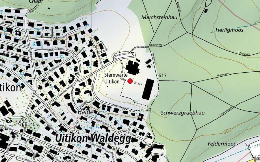 Mappa con la posizione di Sport- und Schulanlage Allmend (Scuola)
