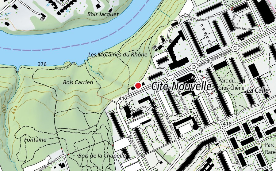 Map showing the location of SPPS La Grande Maison (School)