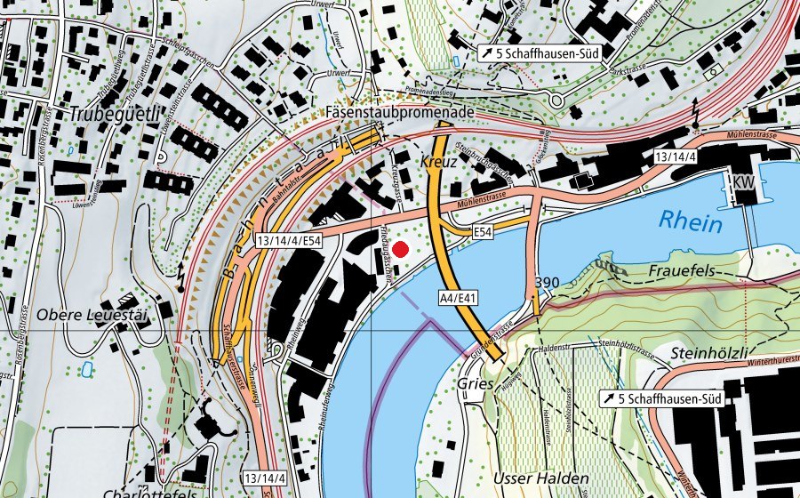 Map showing the location of Sprachheilschule Marienstift (School)