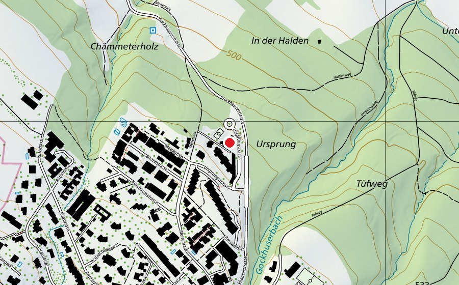 Map showing the location of Sprachheilschule Zürich (School)