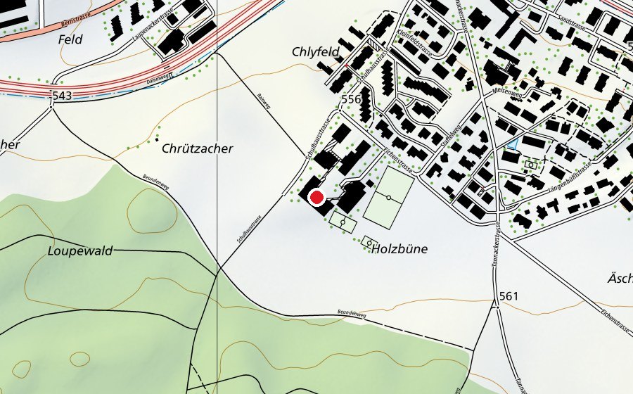 Map showing the location of Staffel III (School)