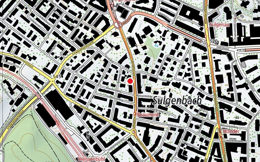 Carte indiquant l’emplacement de Standort BFF - Berufs- Fach- und Fortbildungsschule (École)