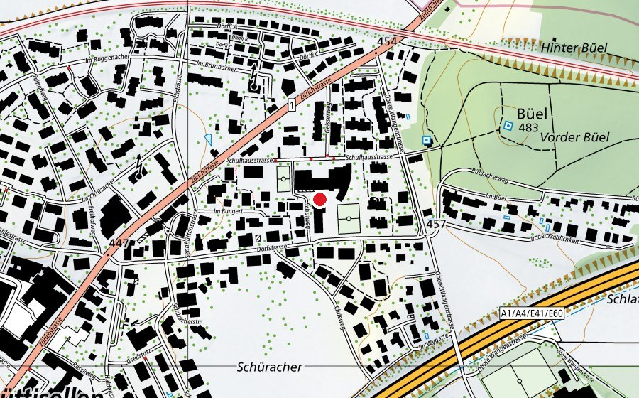 Mappa con la posizione di Steiacher (Scuola)