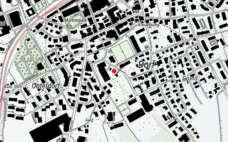 Carte indiquant l’emplacement de Sternmatt I (École)