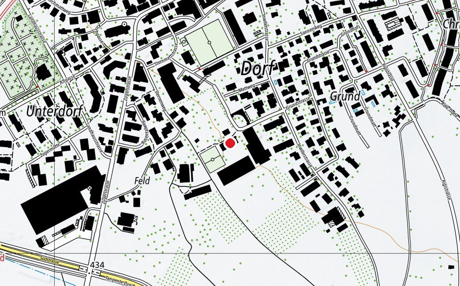 Carte indiquant l’emplacement de Sternmatt II Turnhalle (École)
