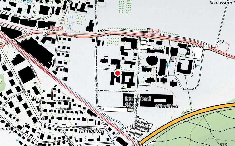 Map showing the location of Stiftung Aarhus (School)