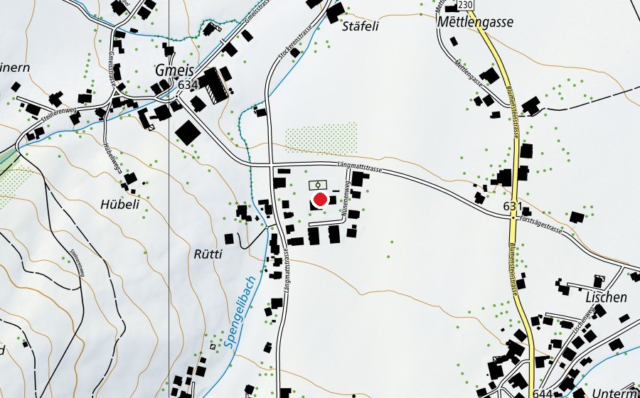Mappa con la posizione di Stufenzentrum Längmatt (Scuola)