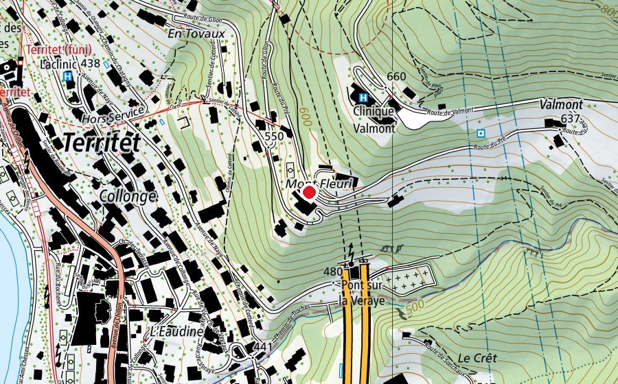 Map showing the location of Surval (School)