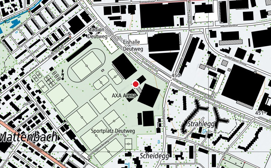Mappa con la posizione di Talent-Campus Winterthur (Scuola)