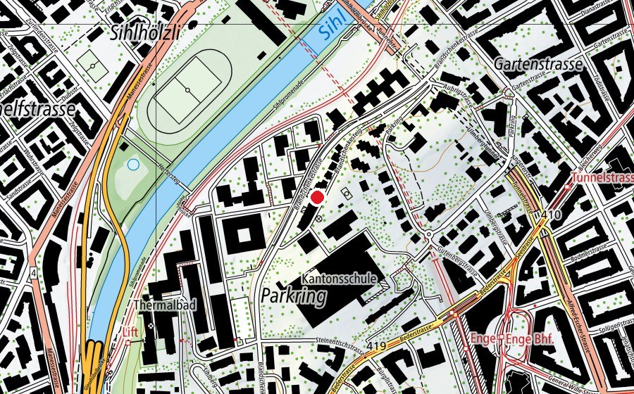 Carte indiquant l’emplacement de Talmud Toire Chajei Oilom (École)