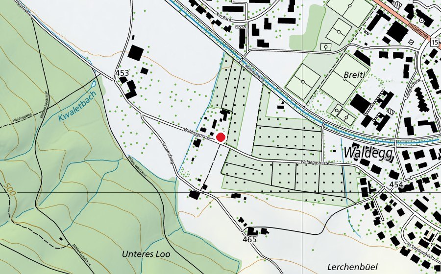 Carte indiquant l’emplacement de Trageschule Schweiz (École)