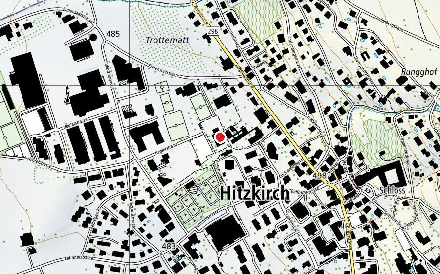 Map showing the location of Trottenmattschulhaus (School)