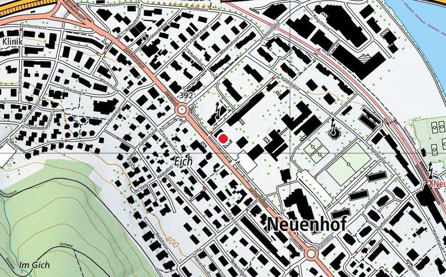 Mappa con la posizione di Turnhalle A (Scuola)