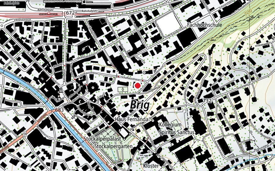 Mappa con la posizione di Turnhalle (Scuola)