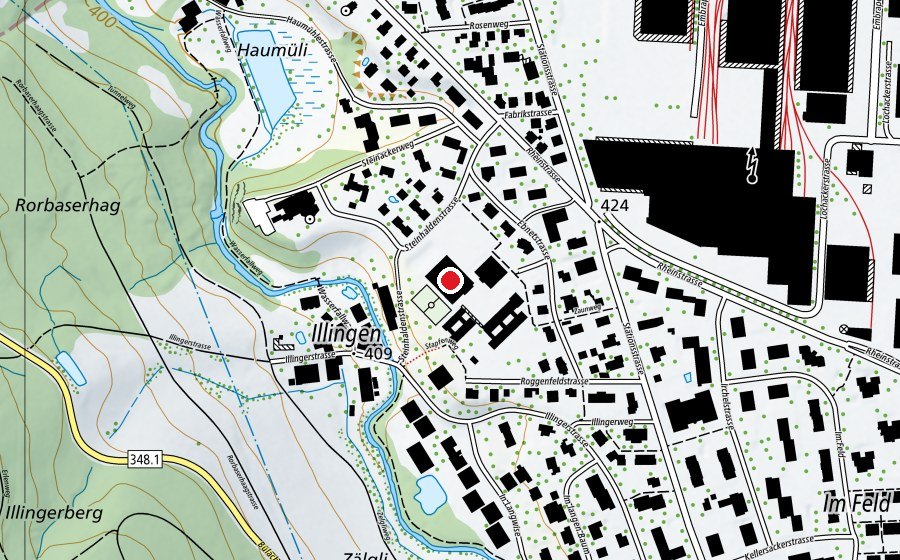 Mappa con la posizione di Turnhalle (Scuola)