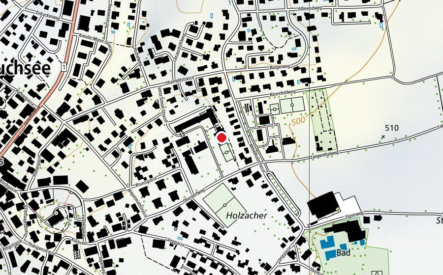 Carte indiquant l’emplacement de Turnhalle (École)