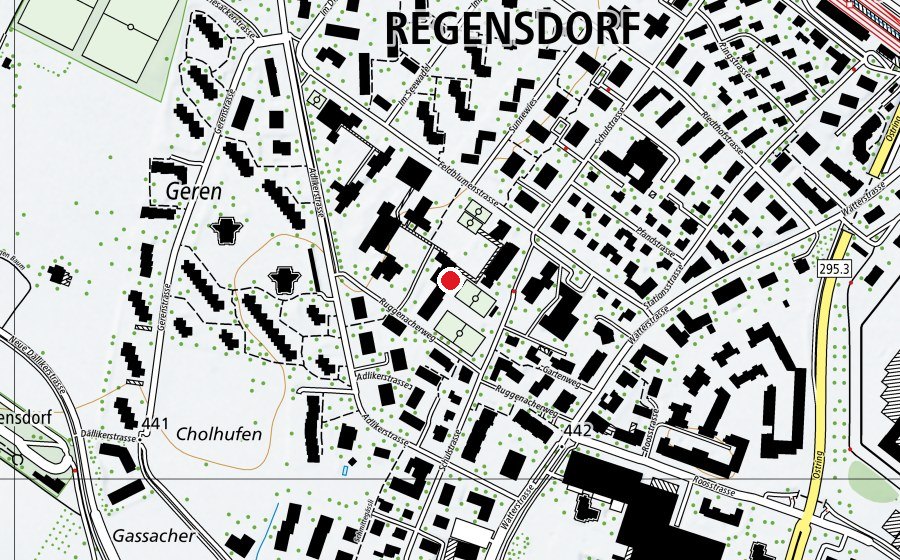 Mappa con la posizione di Turnhalle Ruggenacher 1 (Scuola)