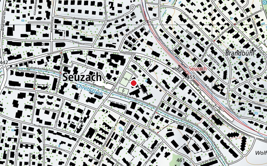 Carte indiquant l’emplacement de Turnhalle (École)
